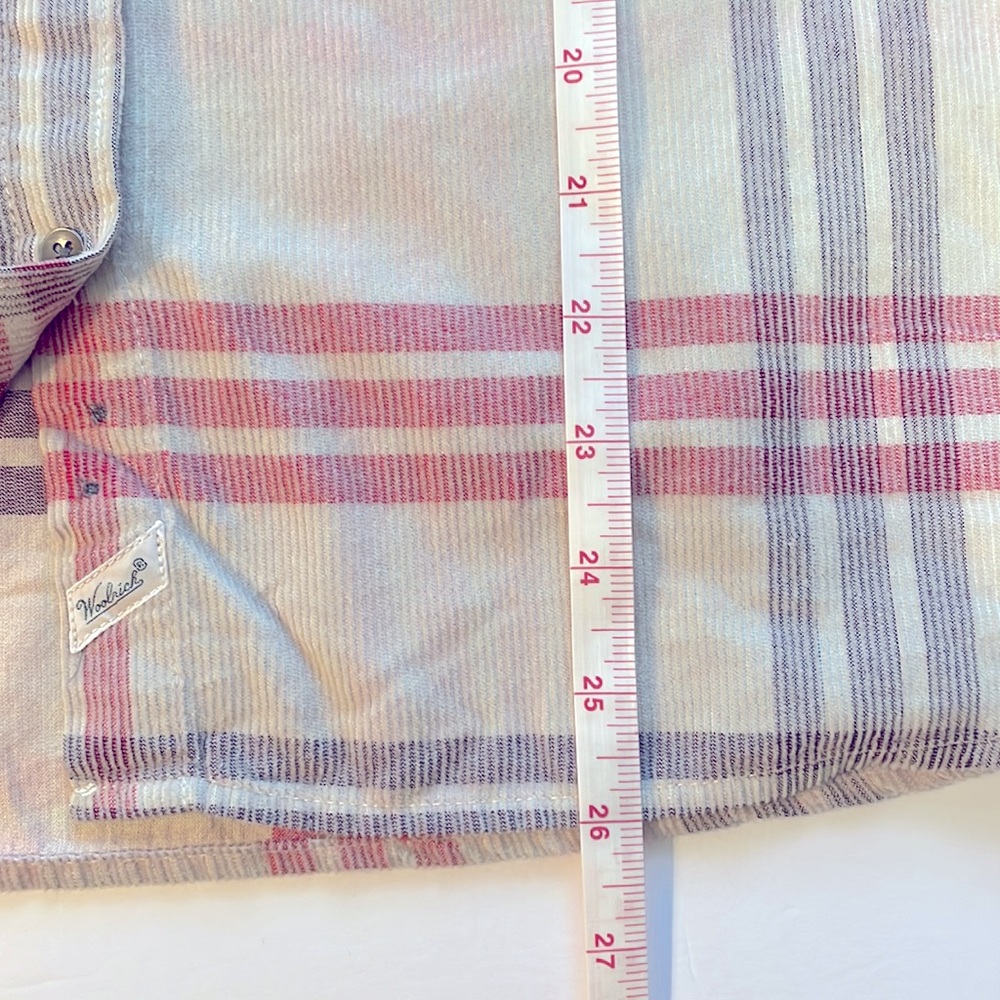 Woolrich Women’s Rappel Corduroy Buttons Long Sleeve 100% Cotton Plaid NWT Top S - Picture 14 of 16